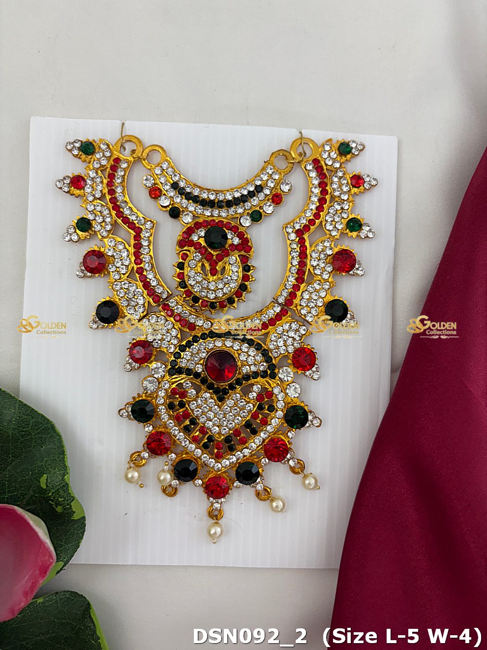 Goddess Chest Necklace DSN092 for Venkateshwara and goddess idol chest alankaram image 1