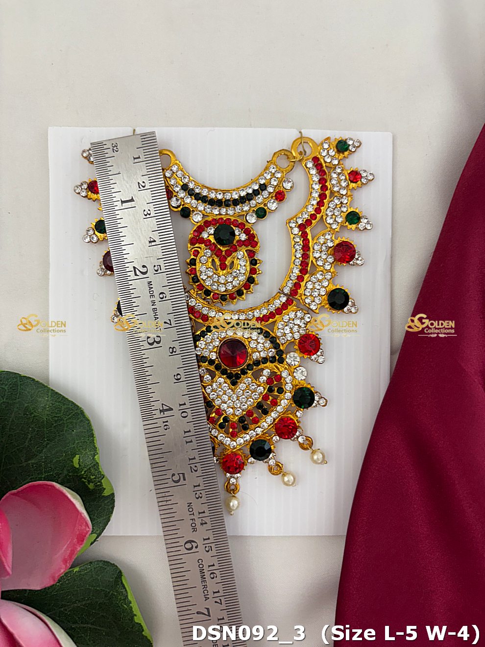 Goddess Chest Necklace DSN092 for Venkateshwara and goddess idol chest alankaram image 3