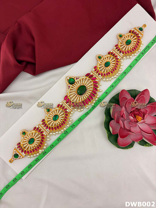 Deity Vaddanam Waist Belt for Varalakshmi / Goddess Idol with Stone Work DWB-002
