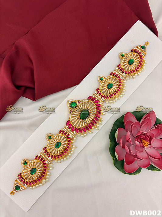 Deity Vaddanam Waist Belt for Varalakshmi / Goddess Idol with Stone Work DWB-002-1