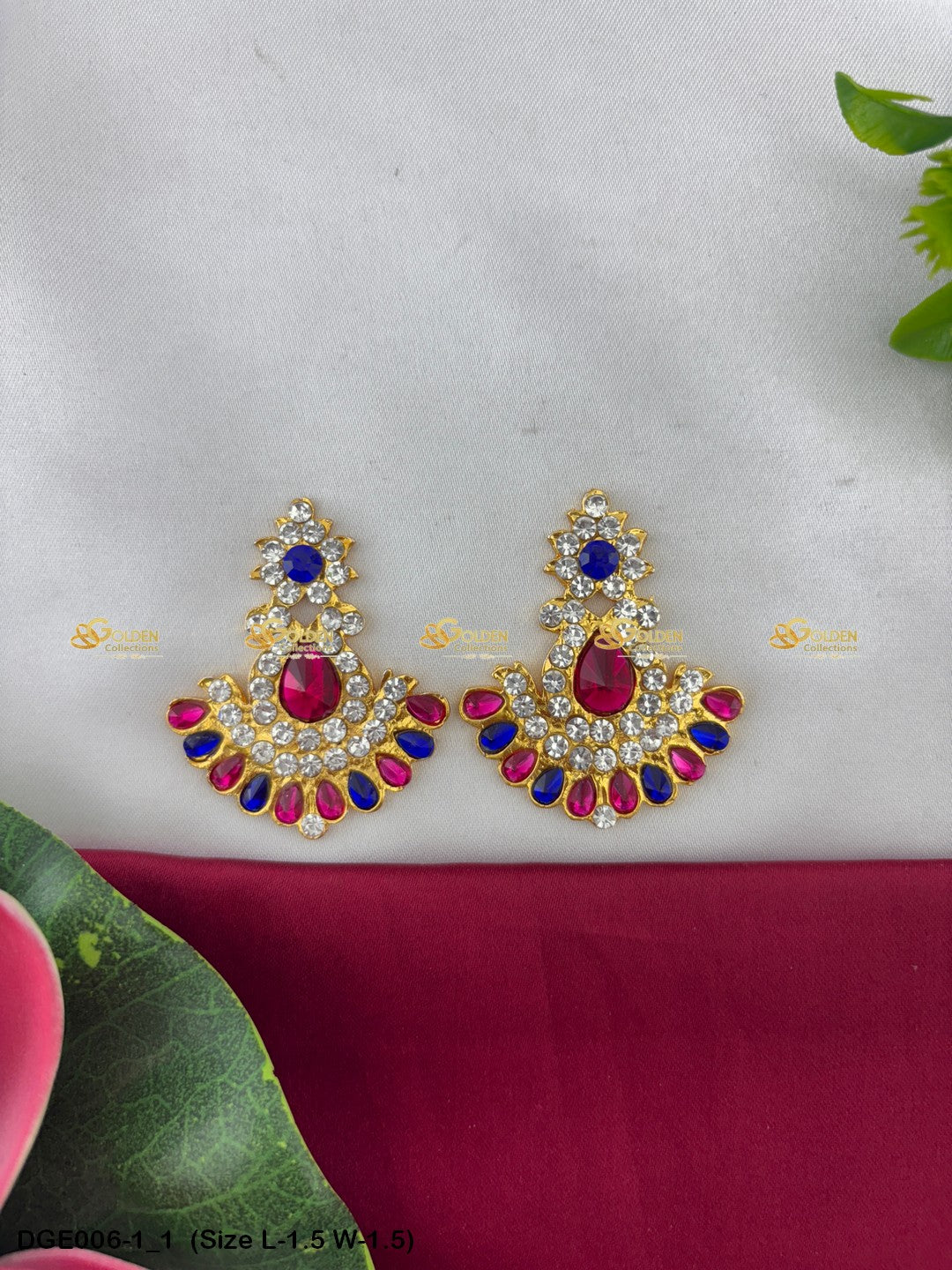 Lakshmi / Amman Karna Pathakam Earrings DGE006 deity earrings image 4