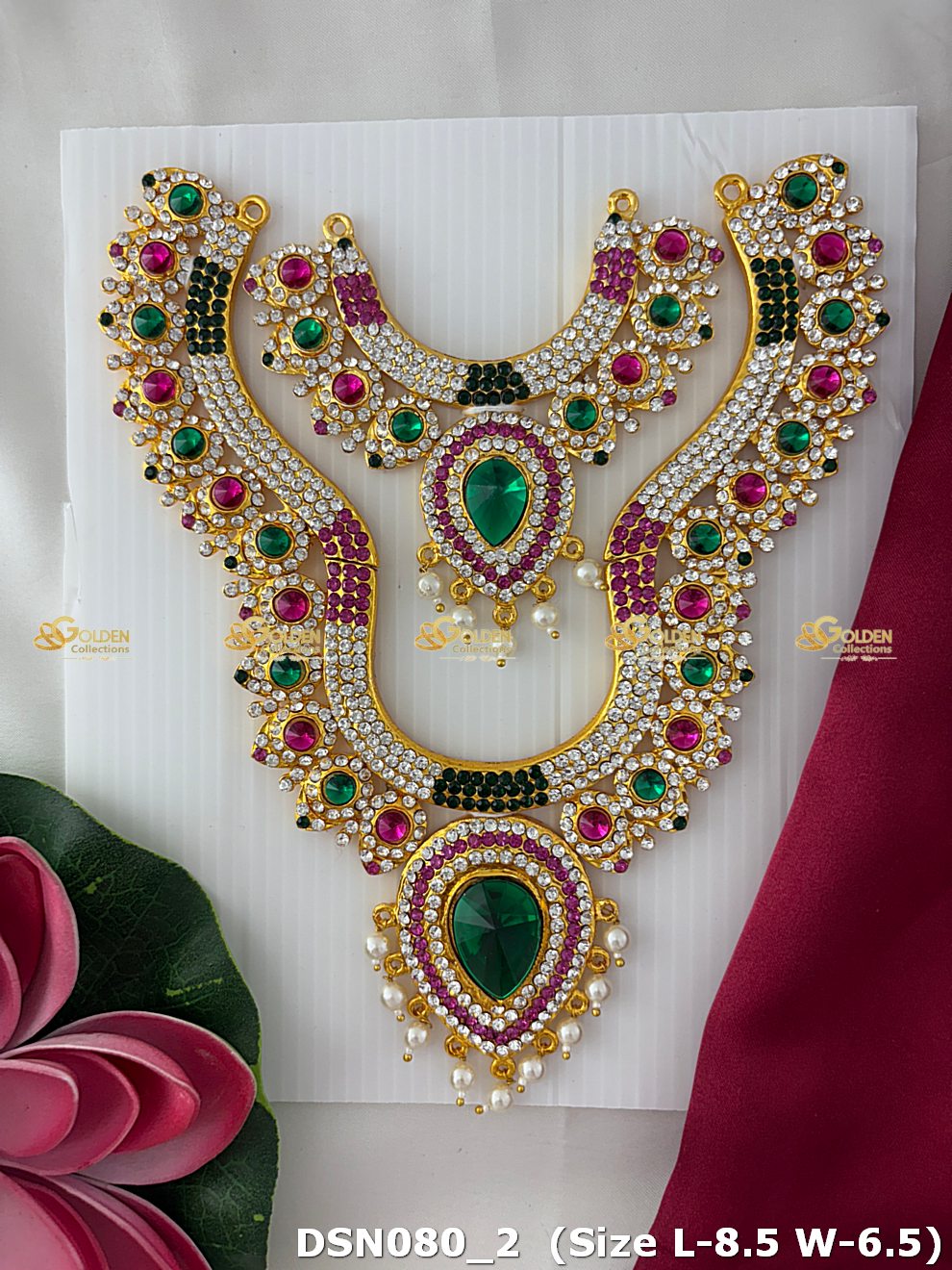 divine amman stone short haram hindu deity jewellery dsn 080_1