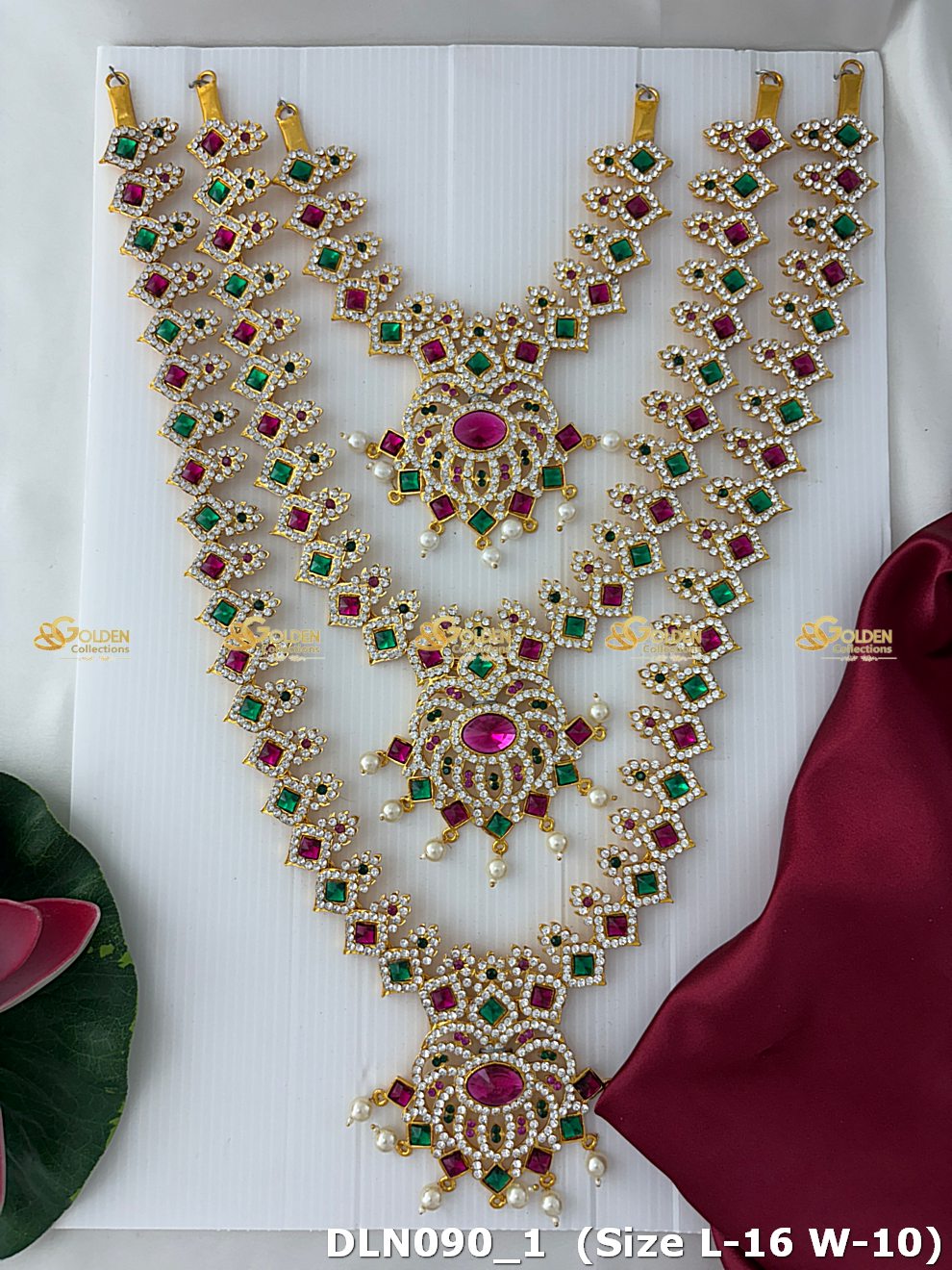 Divine Aura Long Haram Hindu God Jewellery Dln 090_1