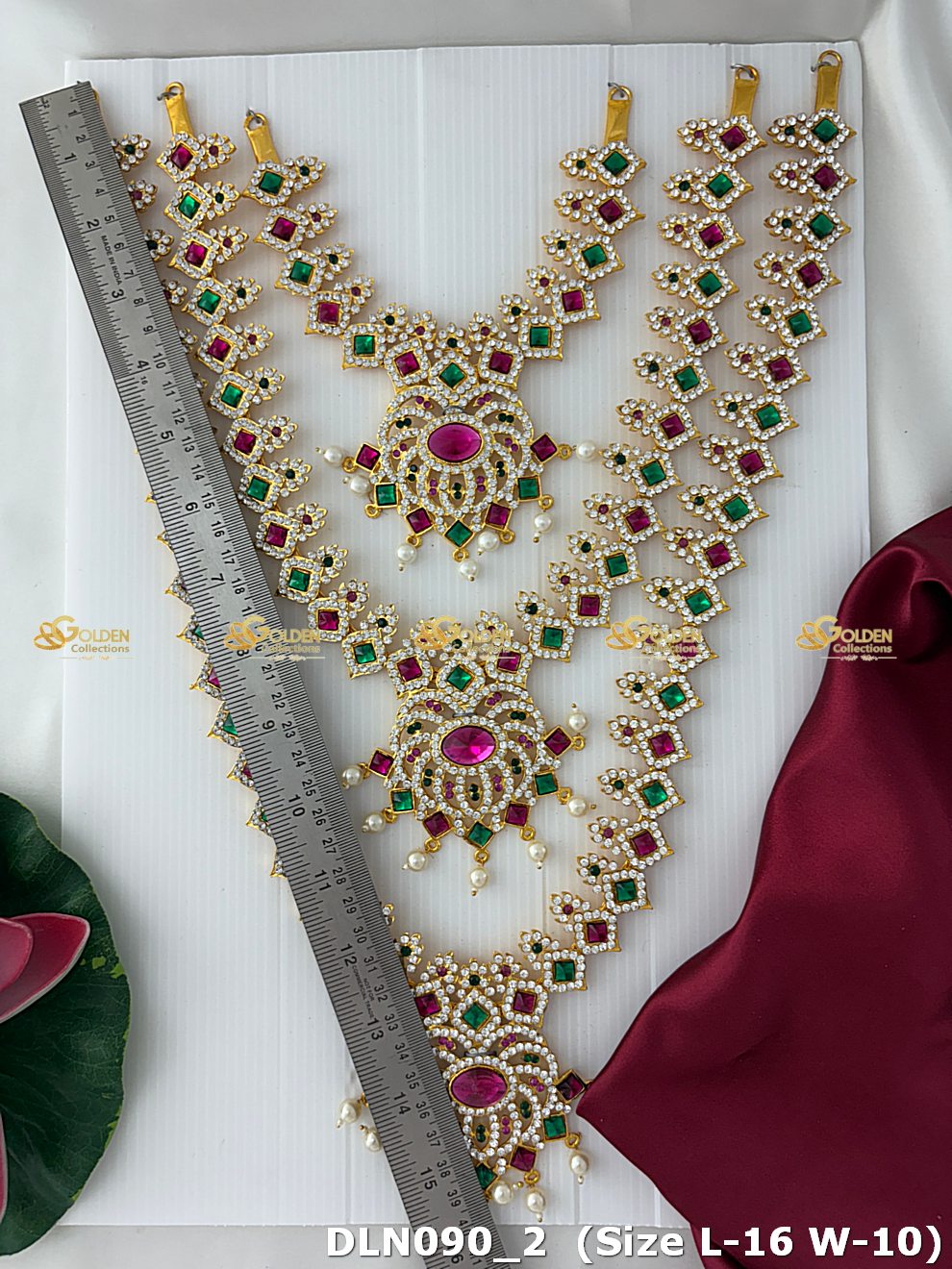 Divine Aura Long Haram Hindu God Jewellery Dln 090_2