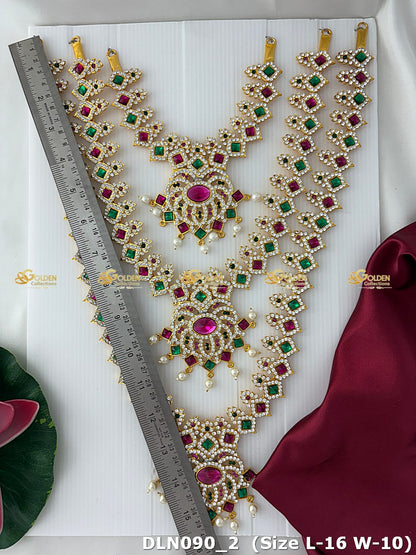 Divine Aura Long Haram Hindu God Jewellery Dln 090_2