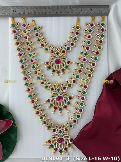 Divine Aura Long Haram Hindu God Jewellery Dln 090_3