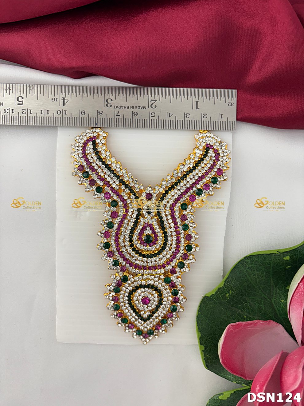 Goddess Chest Necklace DSN124 for Venkateshwara and goddess idol chest alankaram image 3