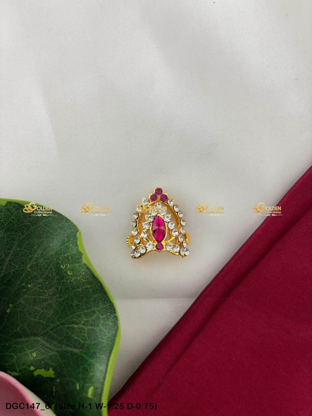 Goddess Half Round Stone Crown DGC147 deity crown image 5