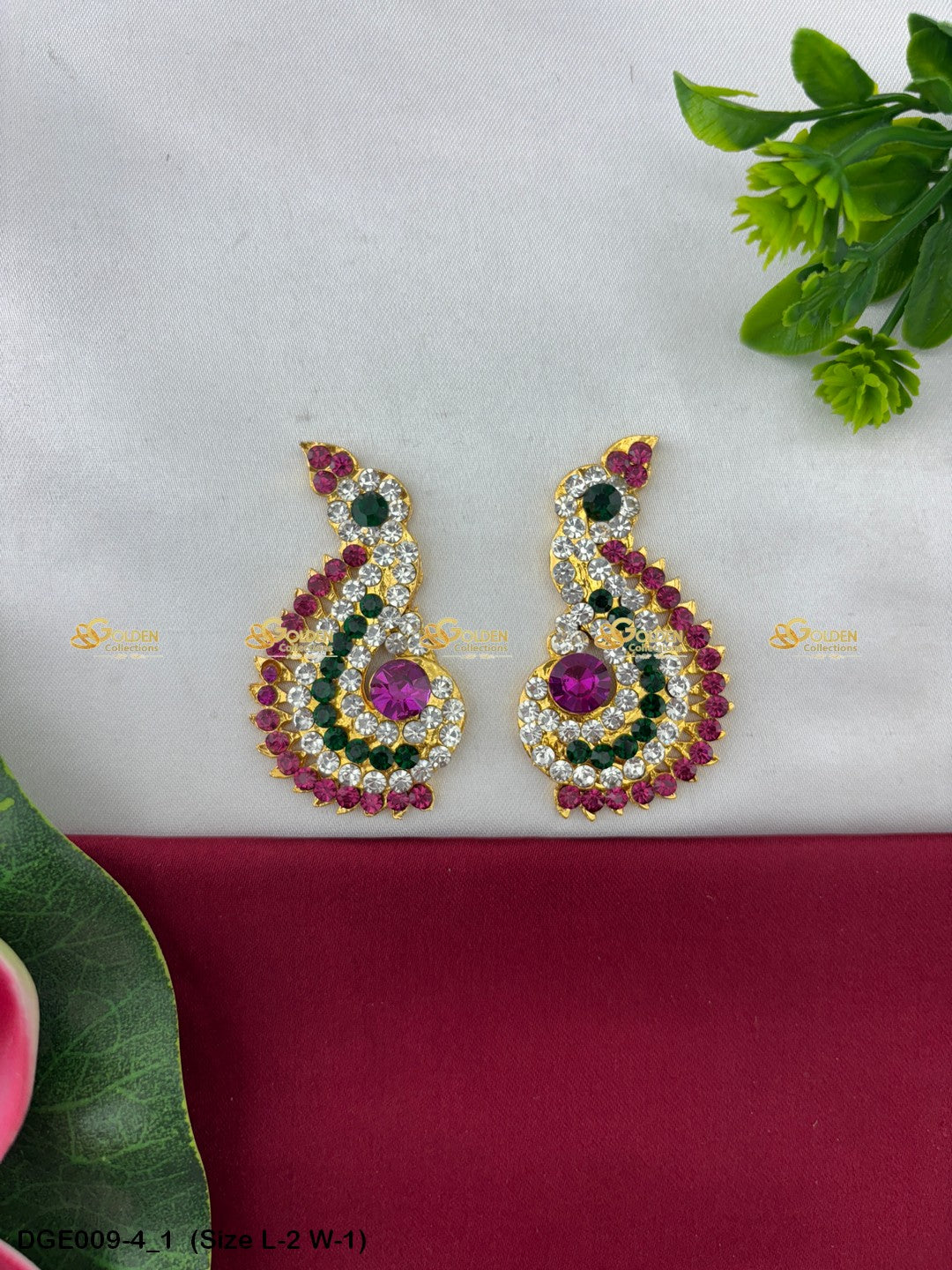 divine god earrings karna pathakam goldencollections Size: 2 x 1, Color: Multi, Style: Karna Pathakam Image 1