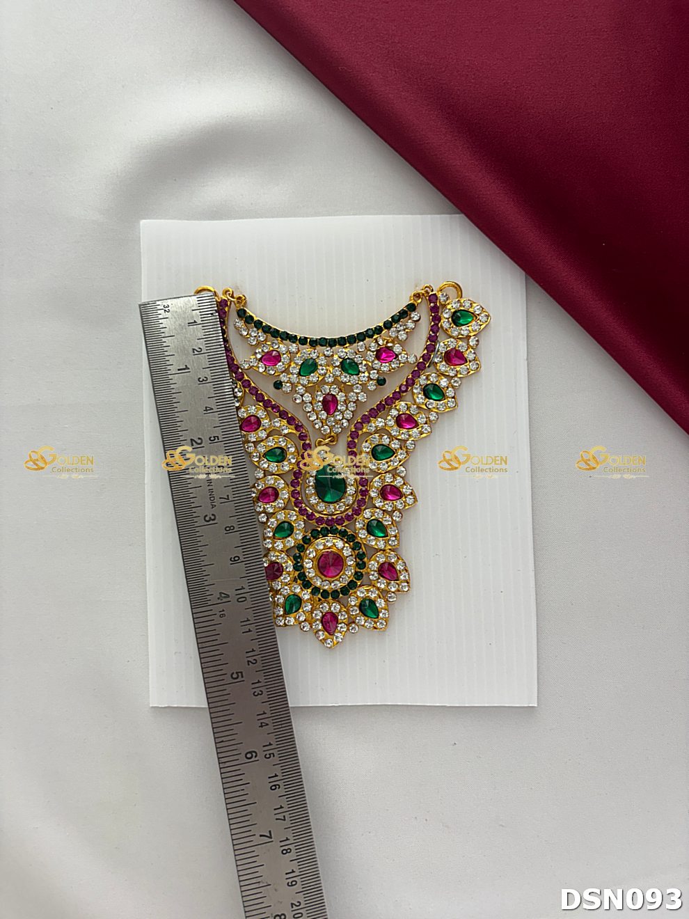Goddess Chest Necklace DSN093 for Venkateshwara and goddess idol chest alankaram image 2