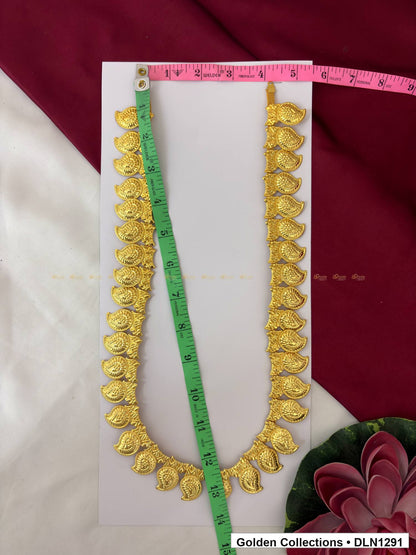 Alternate product view of Gold-Tone Paisley-Link Deity Long Necklace for Idol Alankaram for deity idol alankaram