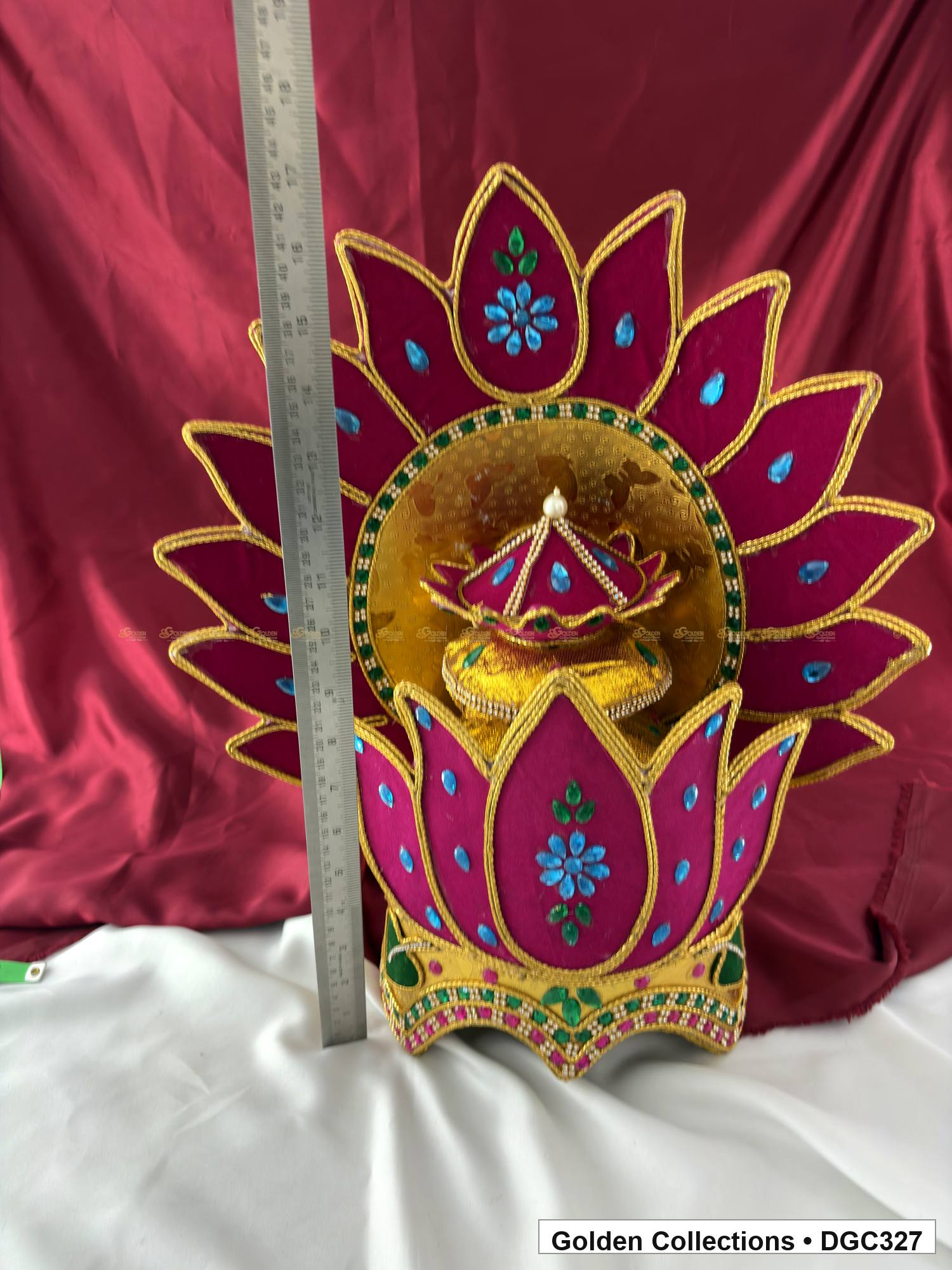 Additional product detail view of Drama Dance Cardboard Crown with Velvet Cloth - Style 1 from Golden Collections
