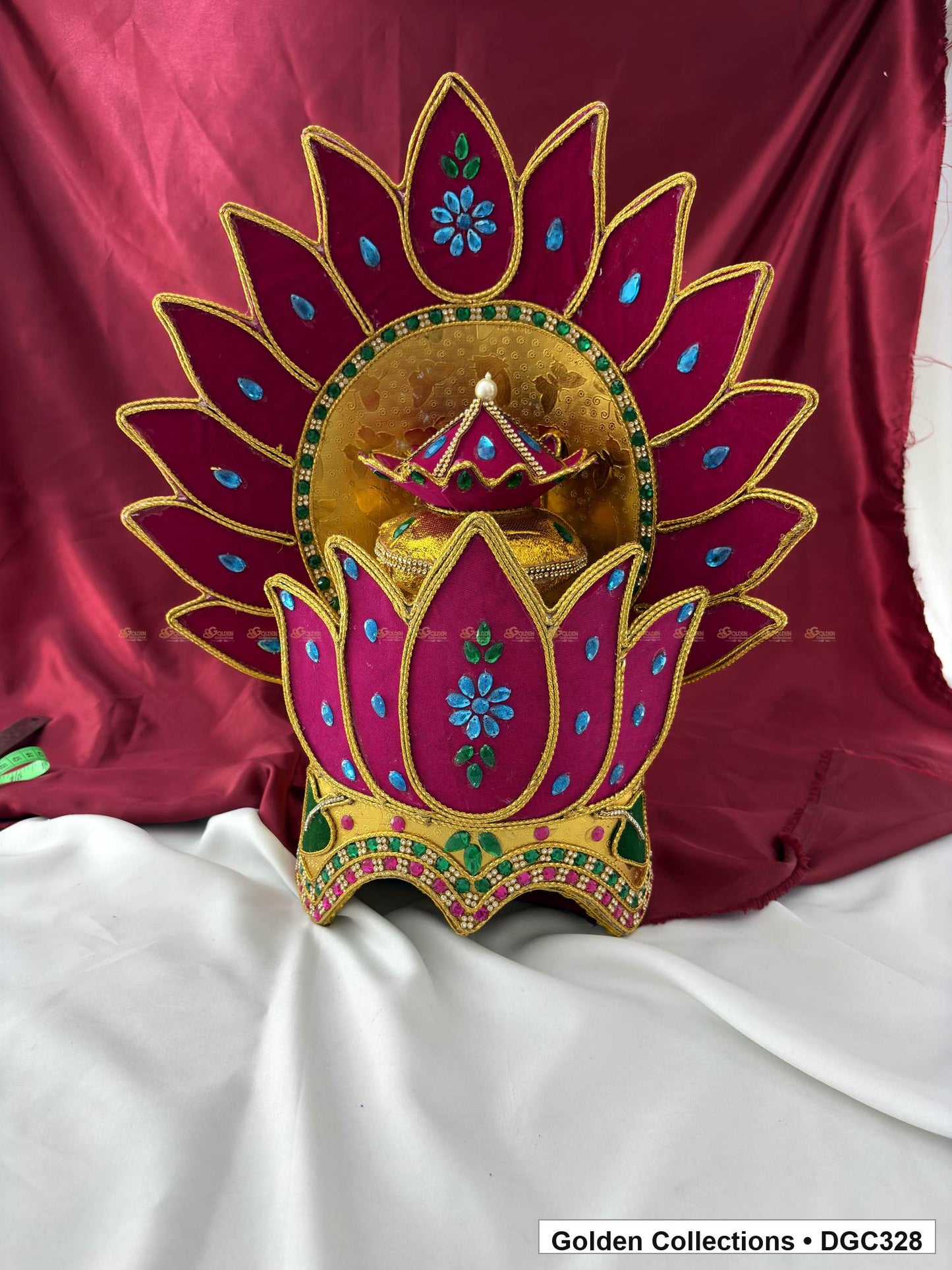 Front view of Drama Dance Cardboard Crown with Velvet Cloth - Style 2 from Golden Collections