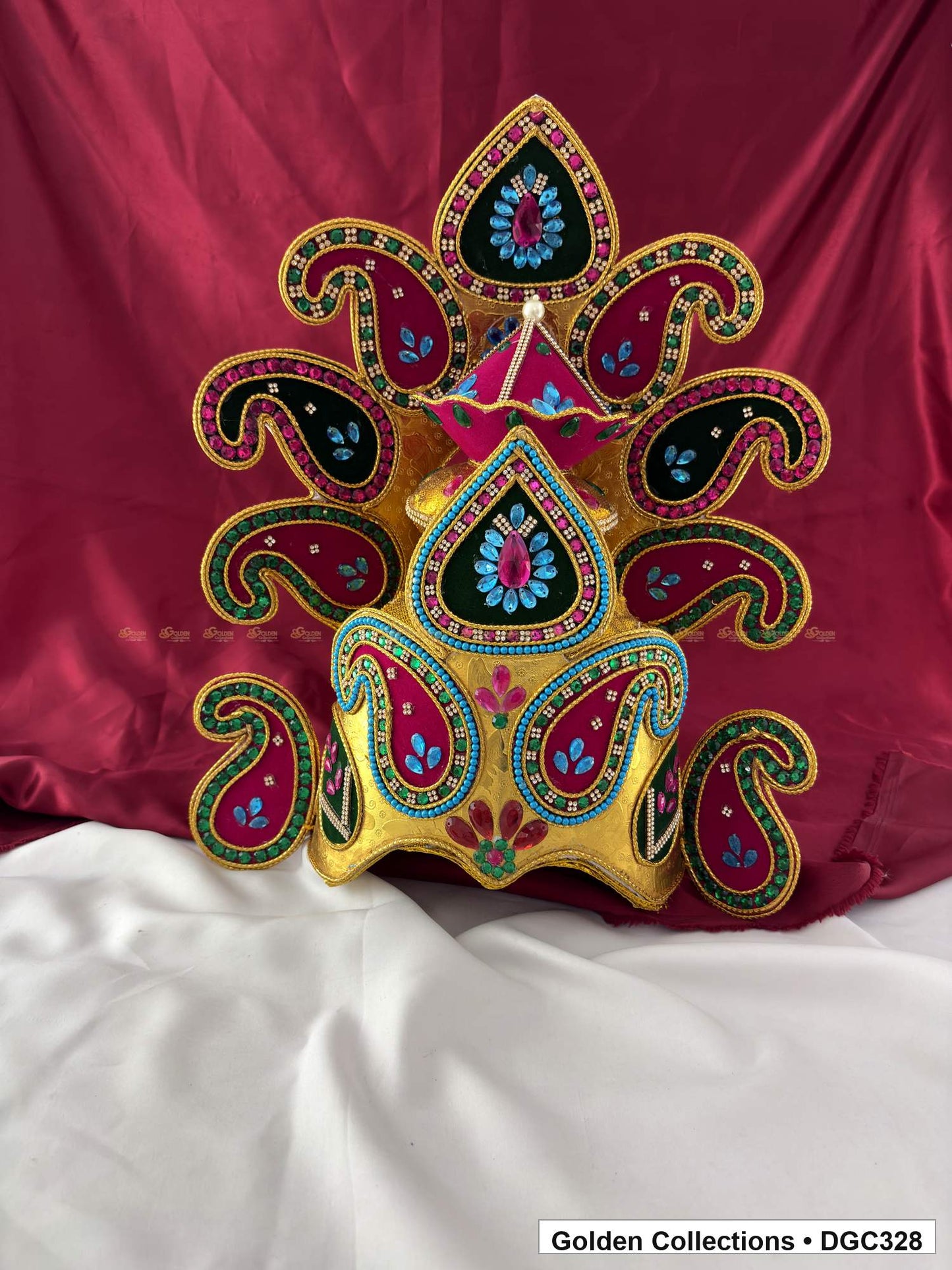 Additional product detail view of Drama Dance Cardboard Crown with Velvet Cloth - Style 2 from Golden Collections