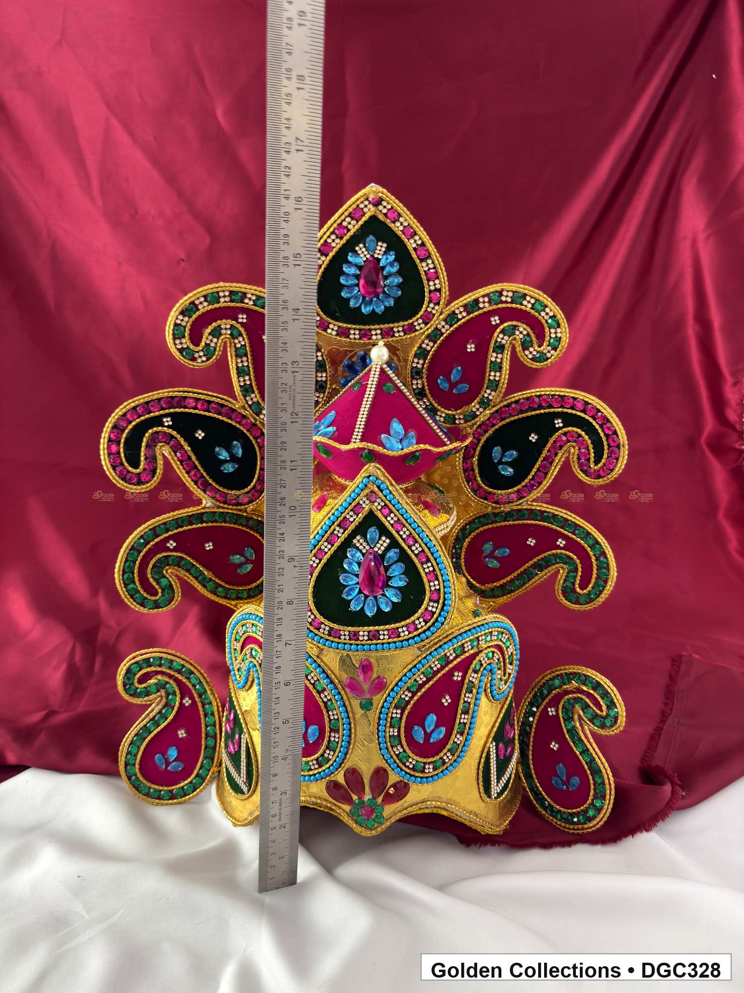Additional product detail view of Drama Dance Cardboard Crown with Velvet Cloth - Style 2 from Golden Collections