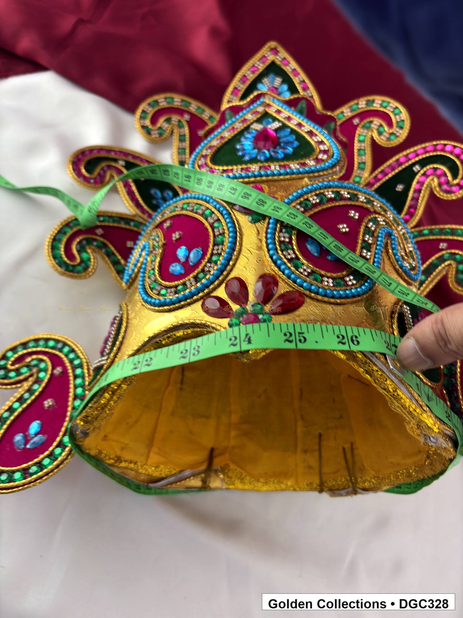 Additional product detail view of Drama Dance Cardboard Crown with Velvet Cloth - Style 2 from Golden Collections