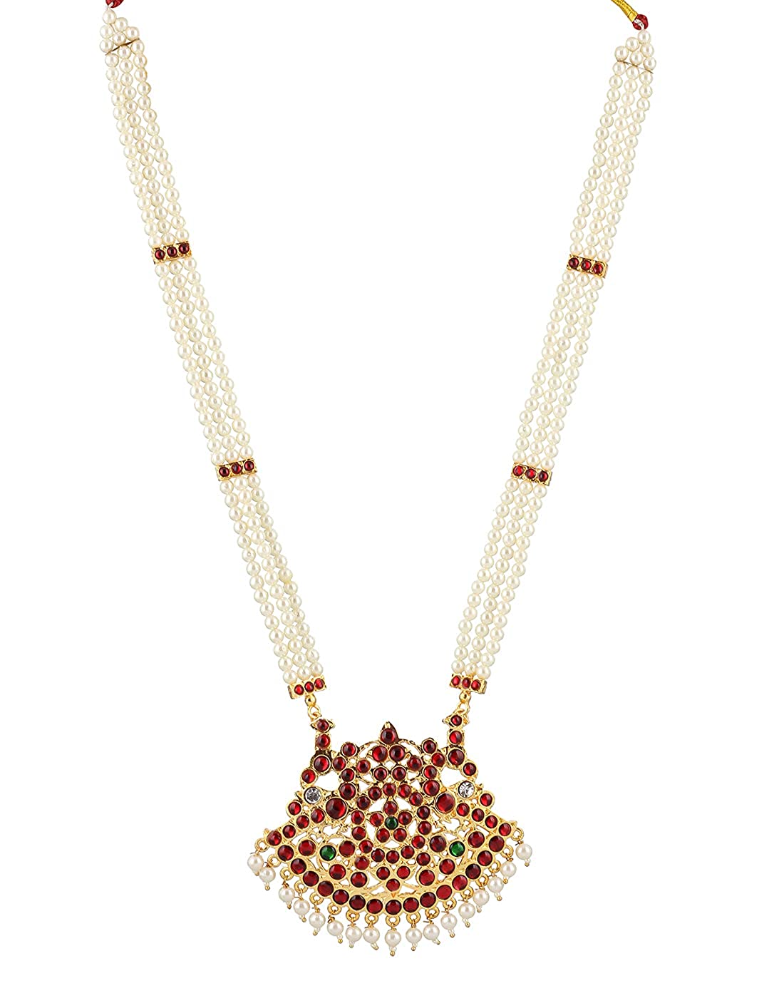 Elegant Bharatanatyam Long Necklaces - Golden Collections