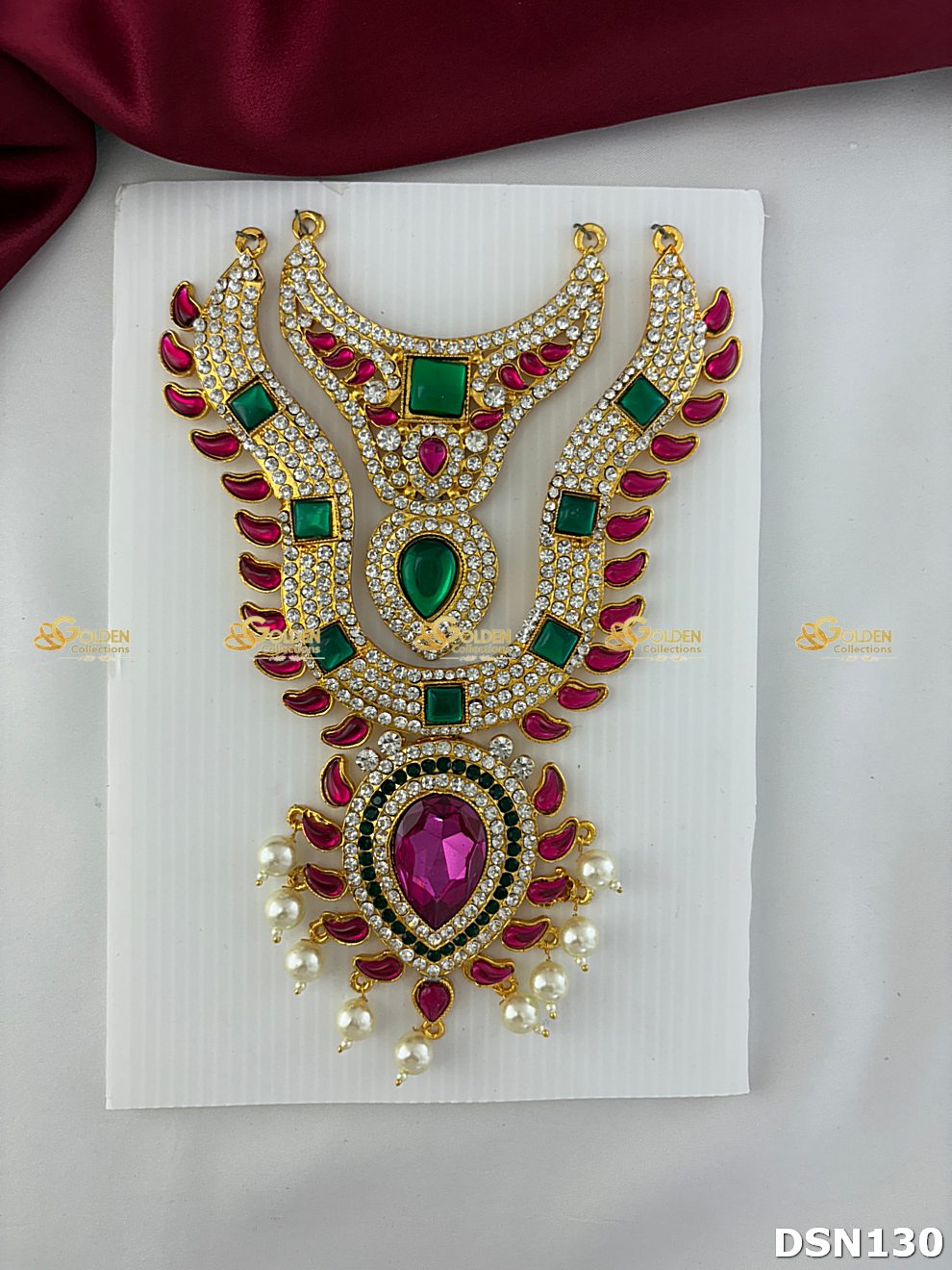 Goddess Chest Necklace DSN130 for Venkateshwara and goddess idol chest alankaram image 1