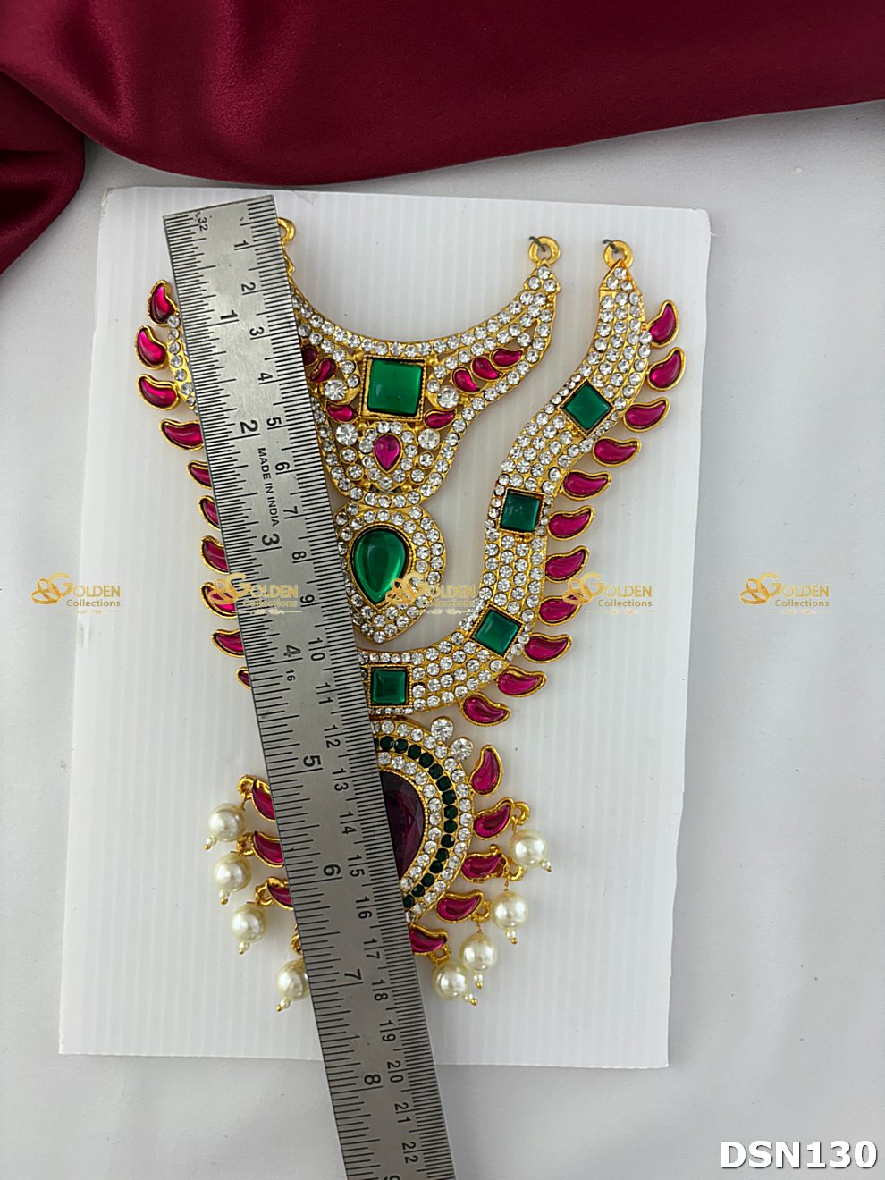 Goddess Chest Necklace DSN130 for Venkateshwara and goddess idol chest alankaram image 2