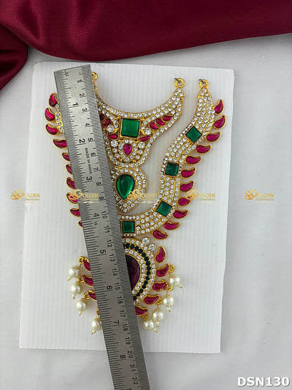 Goddess Chest Necklace DSN130 for Venkateshwara and goddess idol chest alankaram image 2