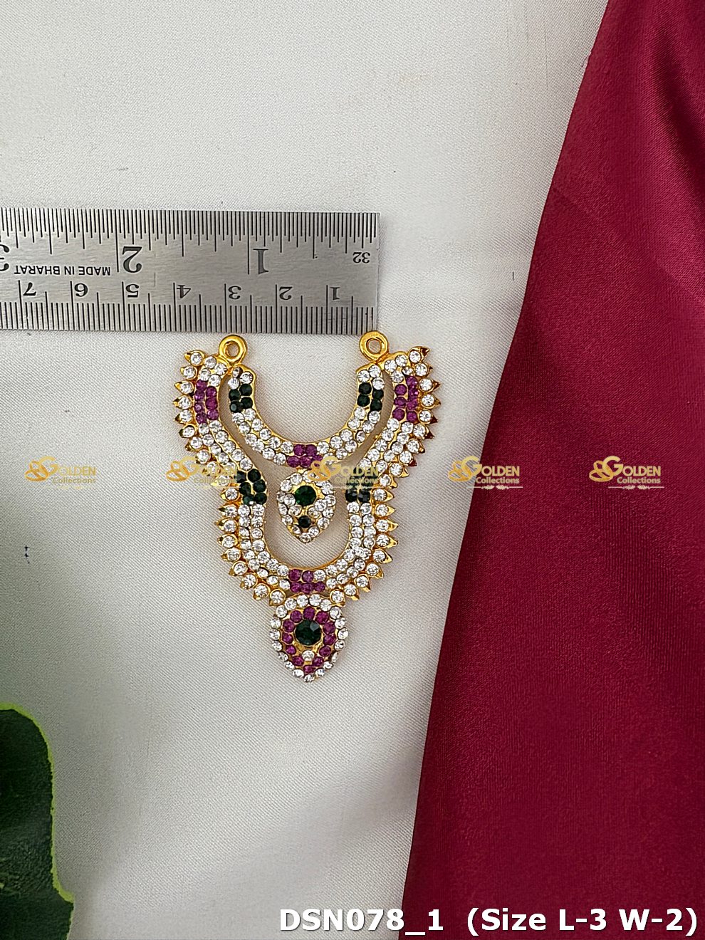 Goddess Chest Necklace DSN078 for Venkateshwara and goddess idol chest alankaram image 2