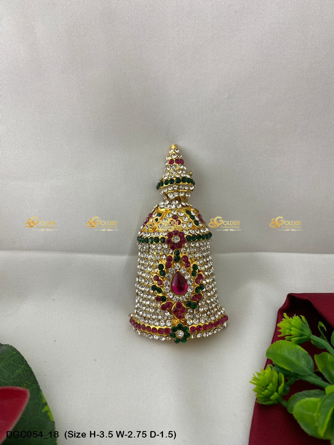 Goddess Half Round Stone Crown DGC054 deity crown image 17