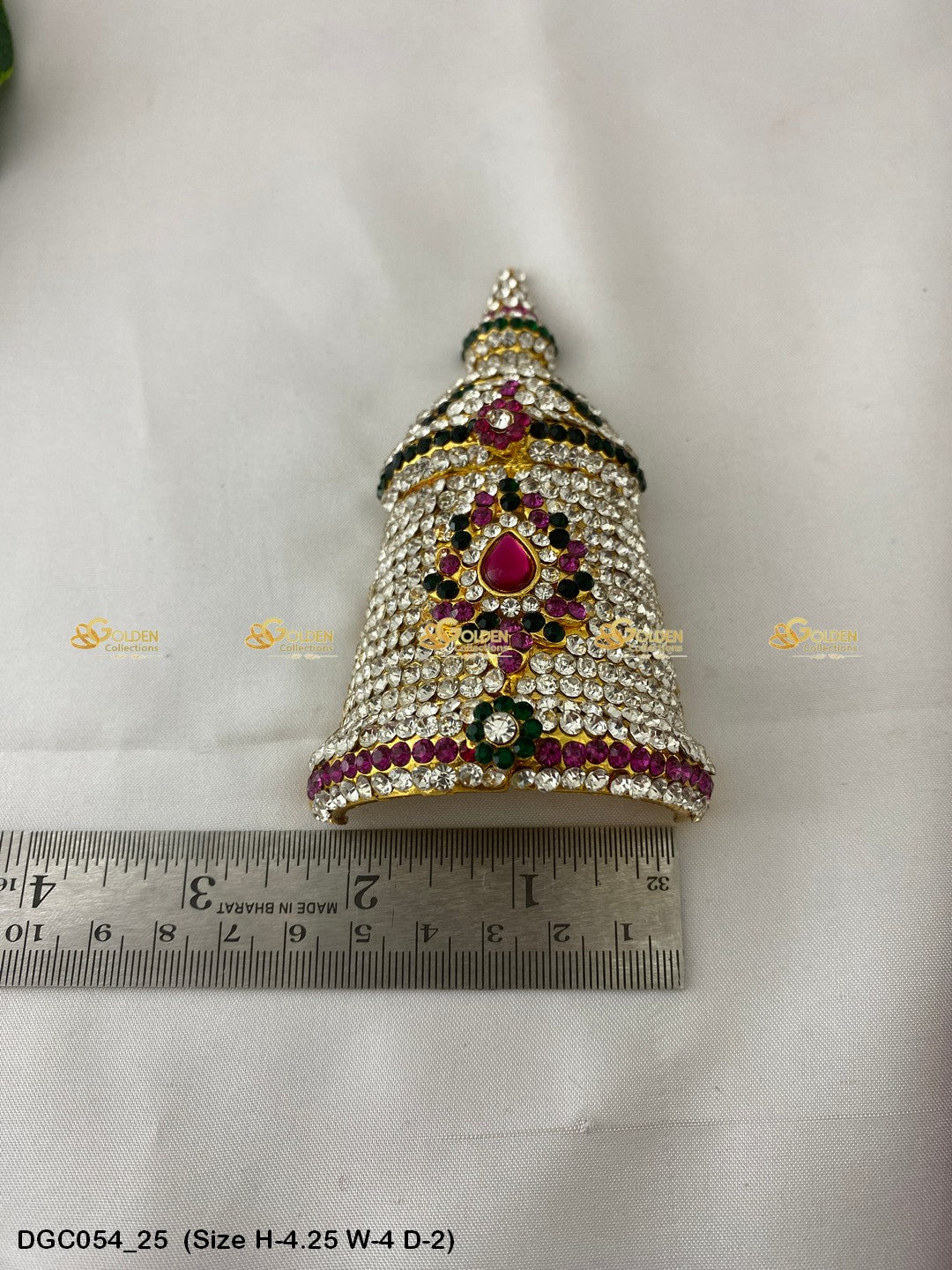 Goddess Half Round Stone Crown DGC054 deity crown image 24