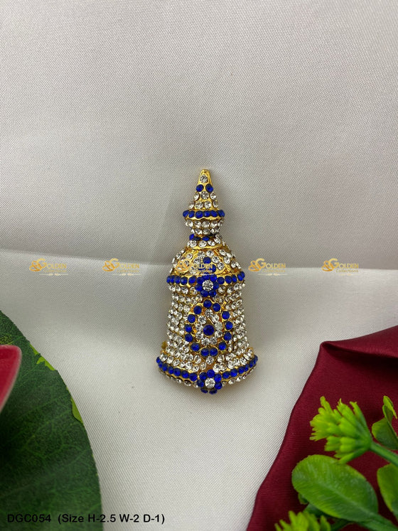 Goddess Half Round Stone Crown DGC054 deity crown image 1