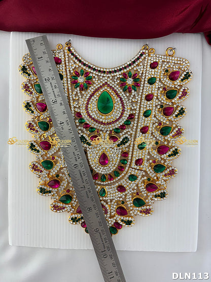 Deity Chest Long Haram Set DLN113 for Venkateshwara and goddess idol chest alankaram image 2