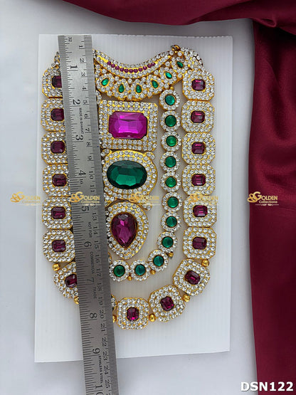 Goddess Chest Necklace DSN122 for Venkateshwara and goddess idol chest alankaram image 2