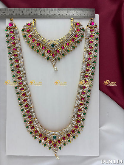 Lakshmi / Amman 2 Step Long Haram DLN114 deity long haram image 3