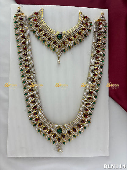 Lakshmi / Amman 2 Step Long Haram DLN114 deity long haram image 4
