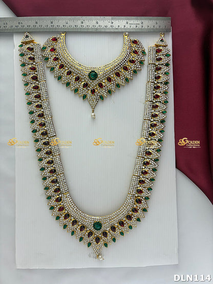 Lakshmi / Amman 2 Step Long Haram DLN114 deity long haram image 6