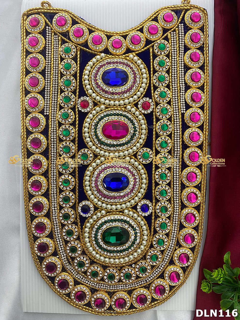 Deity Chest Long Haram DLN116 for Venkateshwara and goddess idol chest alankaram image 2