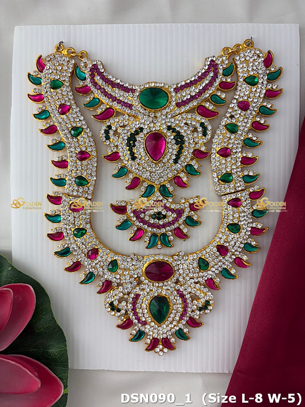 Goddess Chest Necklace DSN090 for Venkateshwara and goddess idol chest alankaram image 1