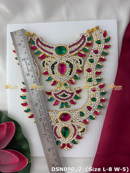Goddess Chest Necklace DSN090 for Venkateshwara and goddess idol chest alankaram image 3