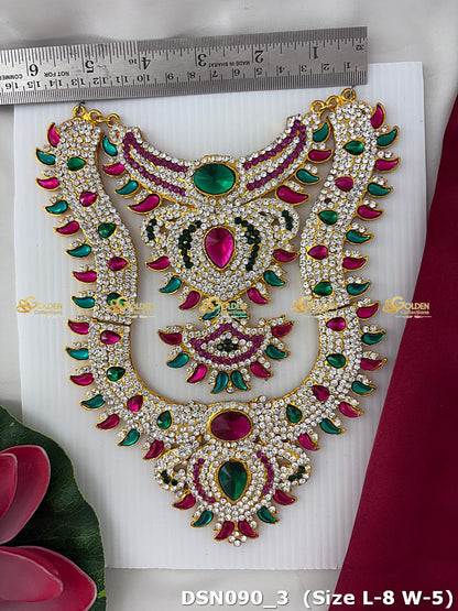 Goddess Chest Necklace DSN090 for Venkateshwara and goddess idol chest alankaram image 2