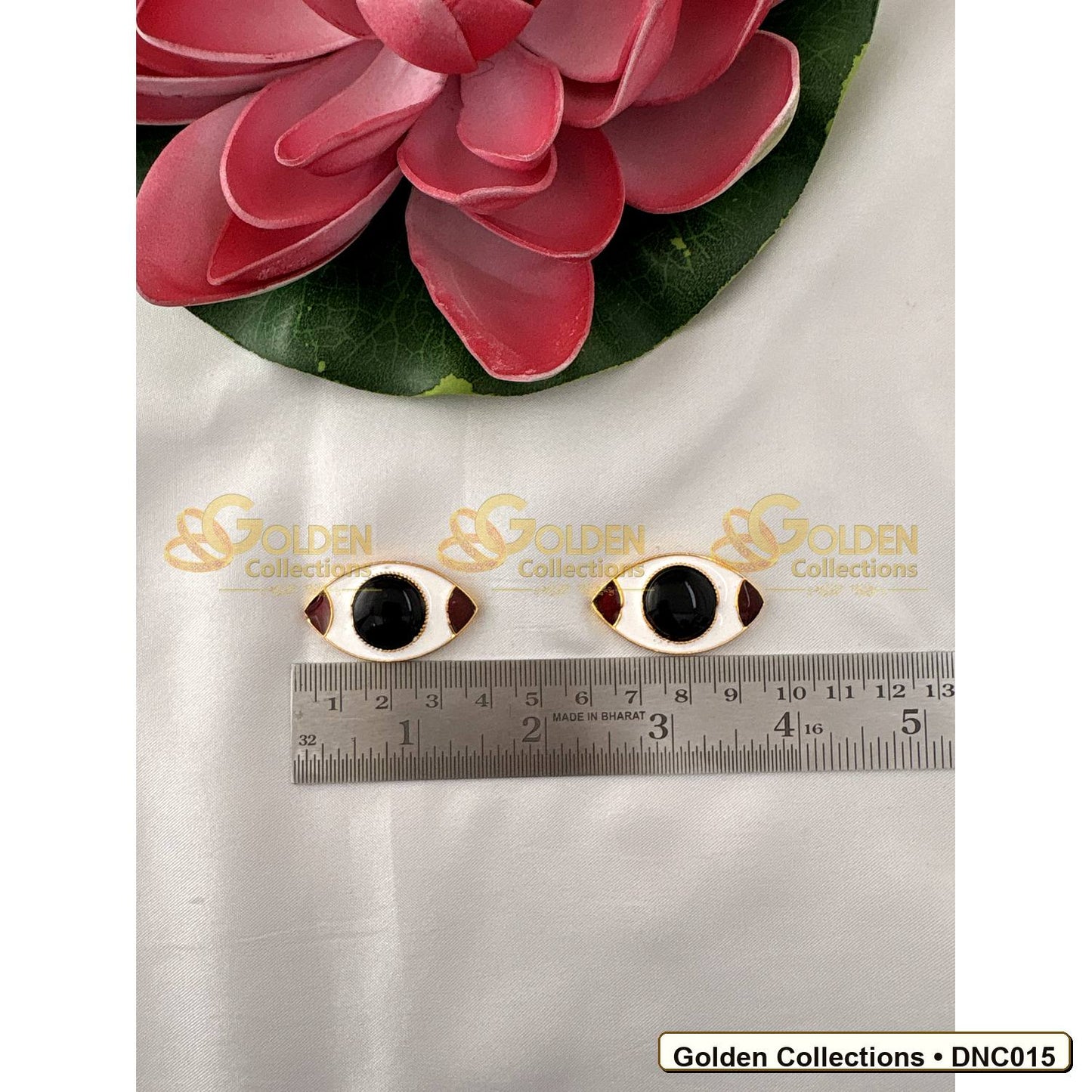 Front view of Gold-Tone Deity Eyes for God Idols 1.25 x 0.75 inches DNC015 from Golden Collections