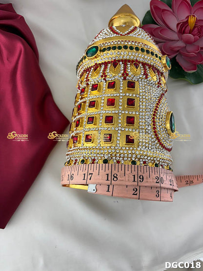 Full Round Venkateshwara Swamy Crown | Majestic Balaji Kireetam Temple Jewellery Mukut DGC-018
