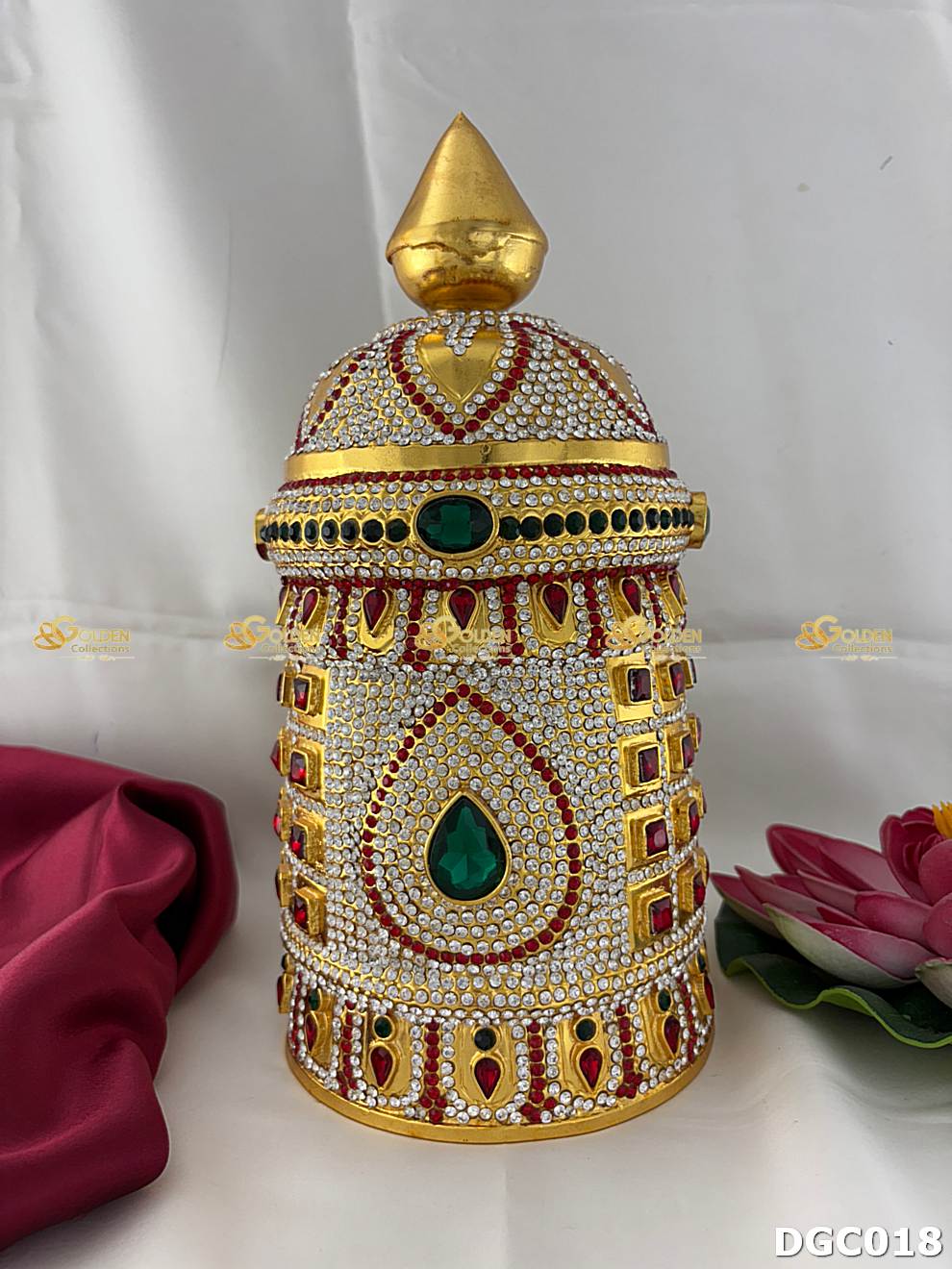 Full Round Venkateshwara Swamy Crown | Majestic Balaji Kireetam Temple Jewellery Mukut