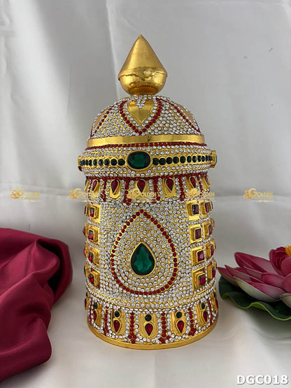 Full Round Venkateshwara Swamy Crown | Majestic Balaji Kireetam Temple Jewellery Mukut
