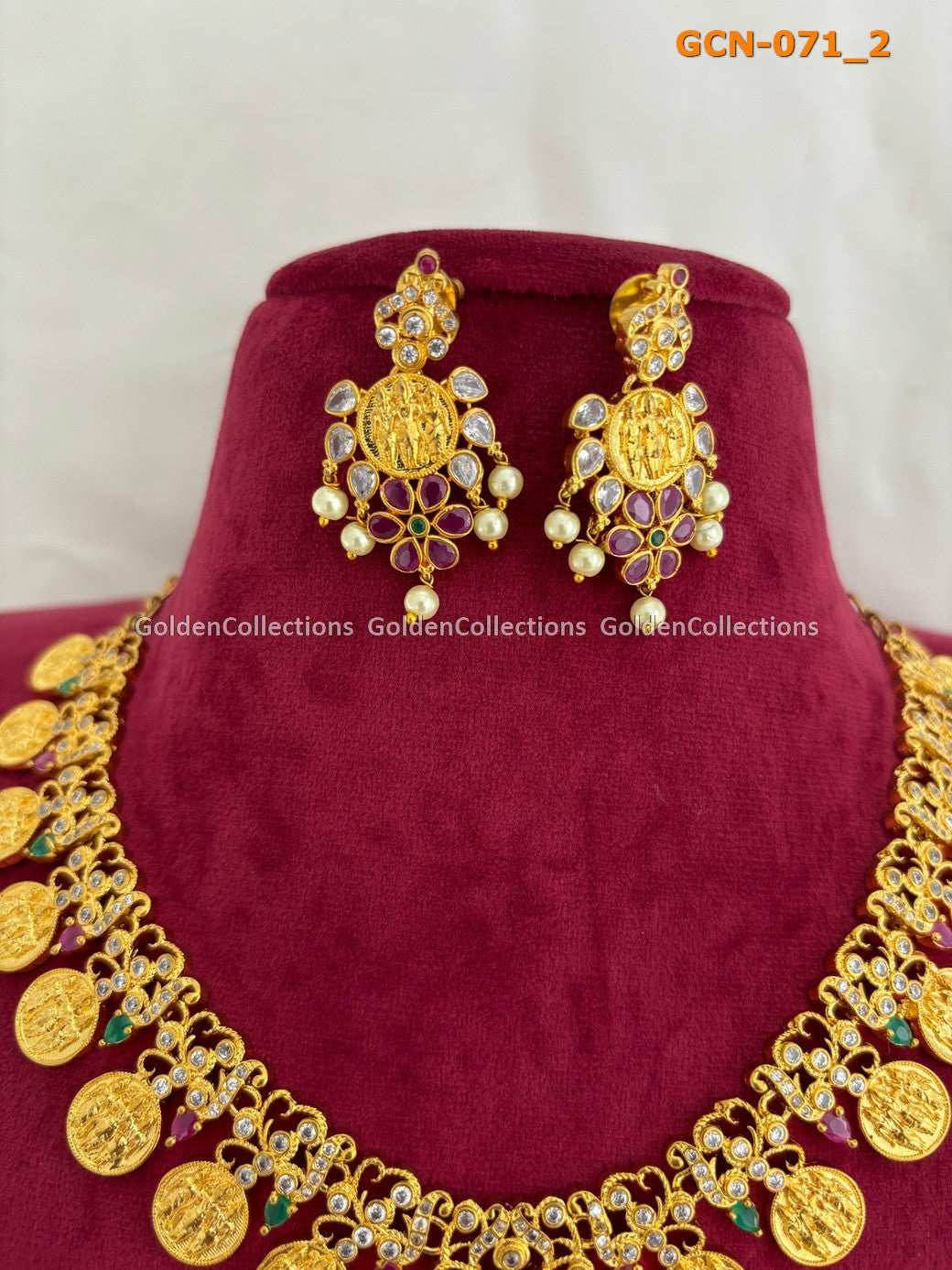 Gale Ka Set Necklace Set South Indian GCN-071 – Golden Collections