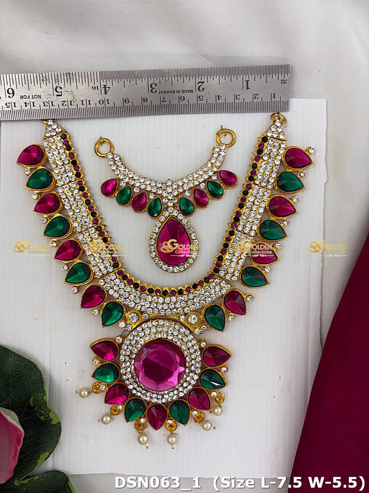 god goddess artificial jewellery short necklace set dsn 063_2