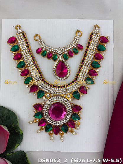 god goddess artificial jewellery short necklace set dsn 063_1