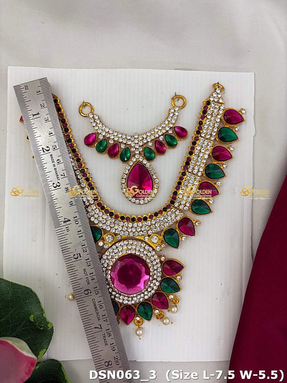 god goddess artificial jewellery short necklace set dsn 063_3