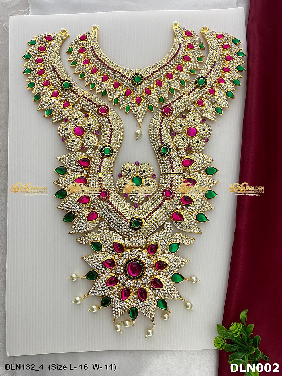 Goddess Chest Long Haram Set DLN002 for Venkateshwara and goddess idol chest alankaram image 1