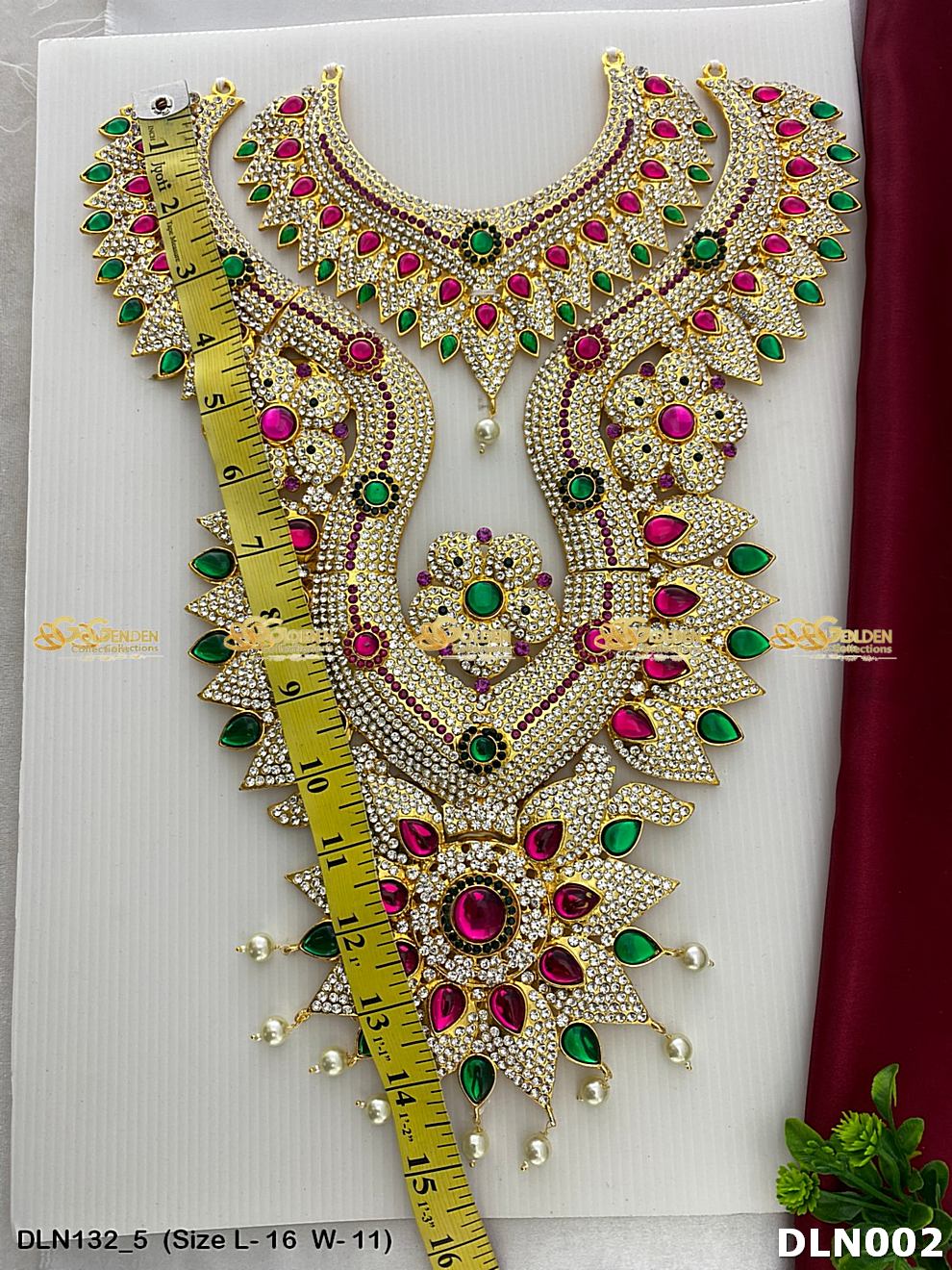 Goddess Chest Long Haram Set DLN002 for Venkateshwara and goddess idol chest alankaram image 2