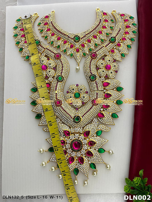 Goddess Chest Long Haram Set DLN002 for Venkateshwara and goddess idol chest alankaram image 2