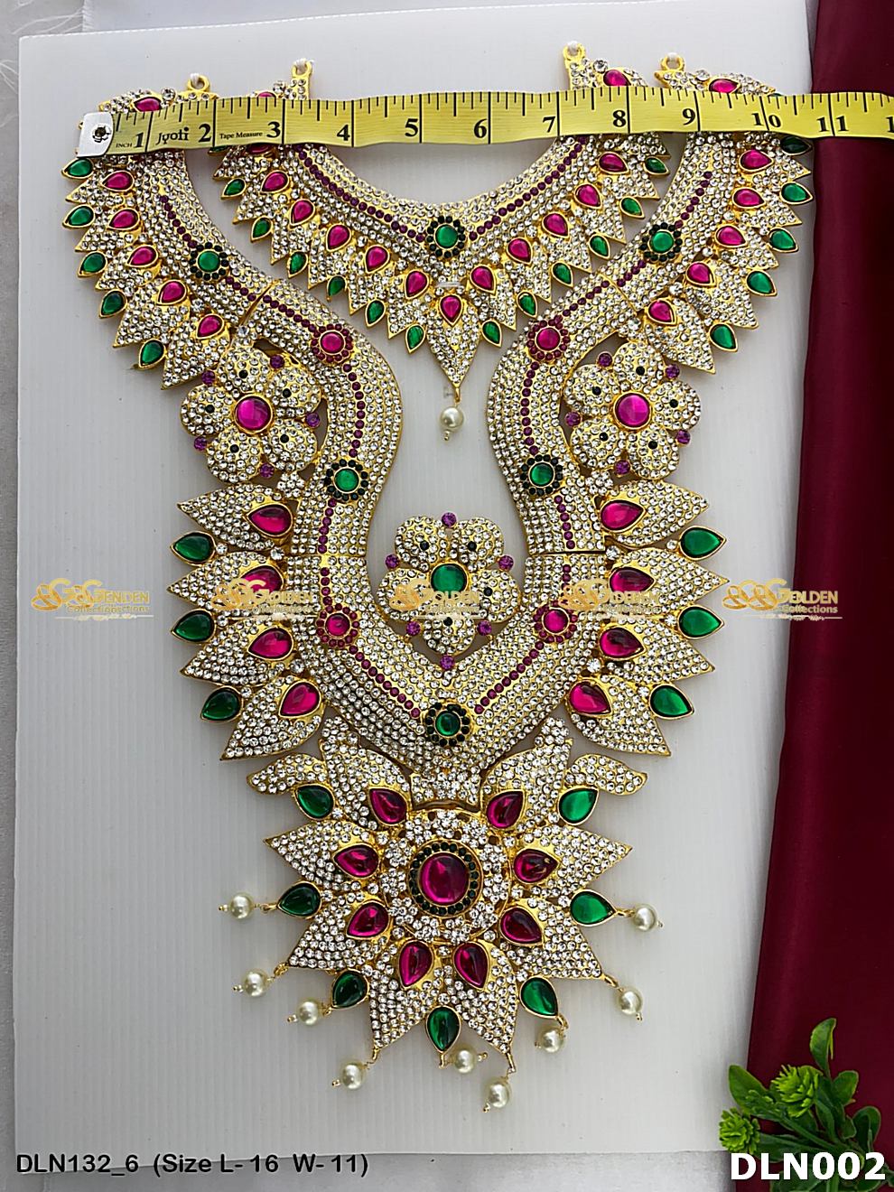 Goddess Chest Long Haram Set DLN002 for Venkateshwara and goddess idol chest alankaram image 3