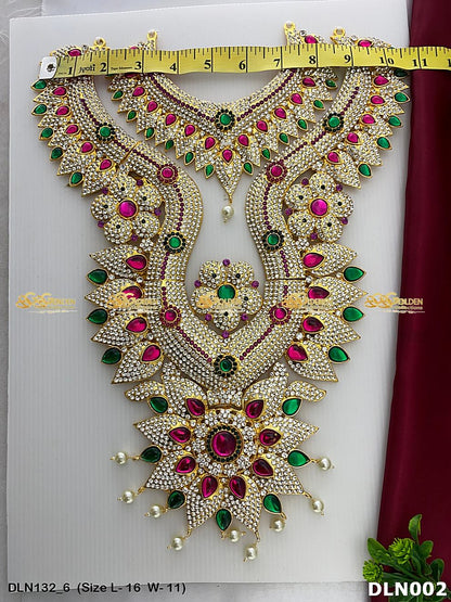 Goddess Chest Long Haram Set DLN002 for Venkateshwara and goddess idol chest alankaram image 3